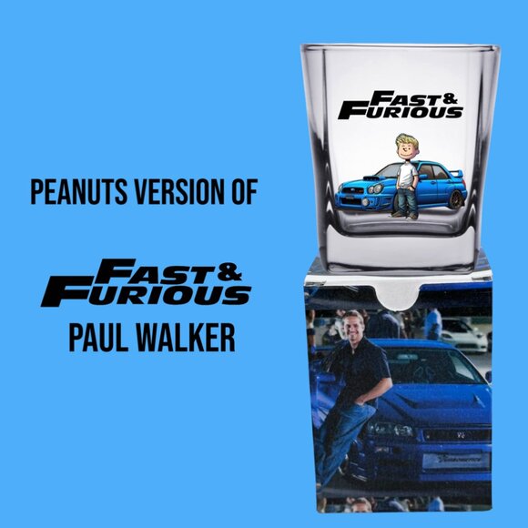 PEANUTS/ 90's and 2000 era MOVIES Mashup Shot Glasses/Gift Boxes, Unique Gift! - Picture 8 of 14